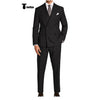 Tiavllya Formal 2 Pieces Mens Suit Flat Peak Lapel Double Breasted Tuxedos For Wedding (Blazer+Pants)