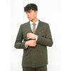 Tiavllya Formal 2 Pieces Mens Suit Flat Peak Lapel Double Breasted Tuxedos For Wedding (Blazer+Pants)