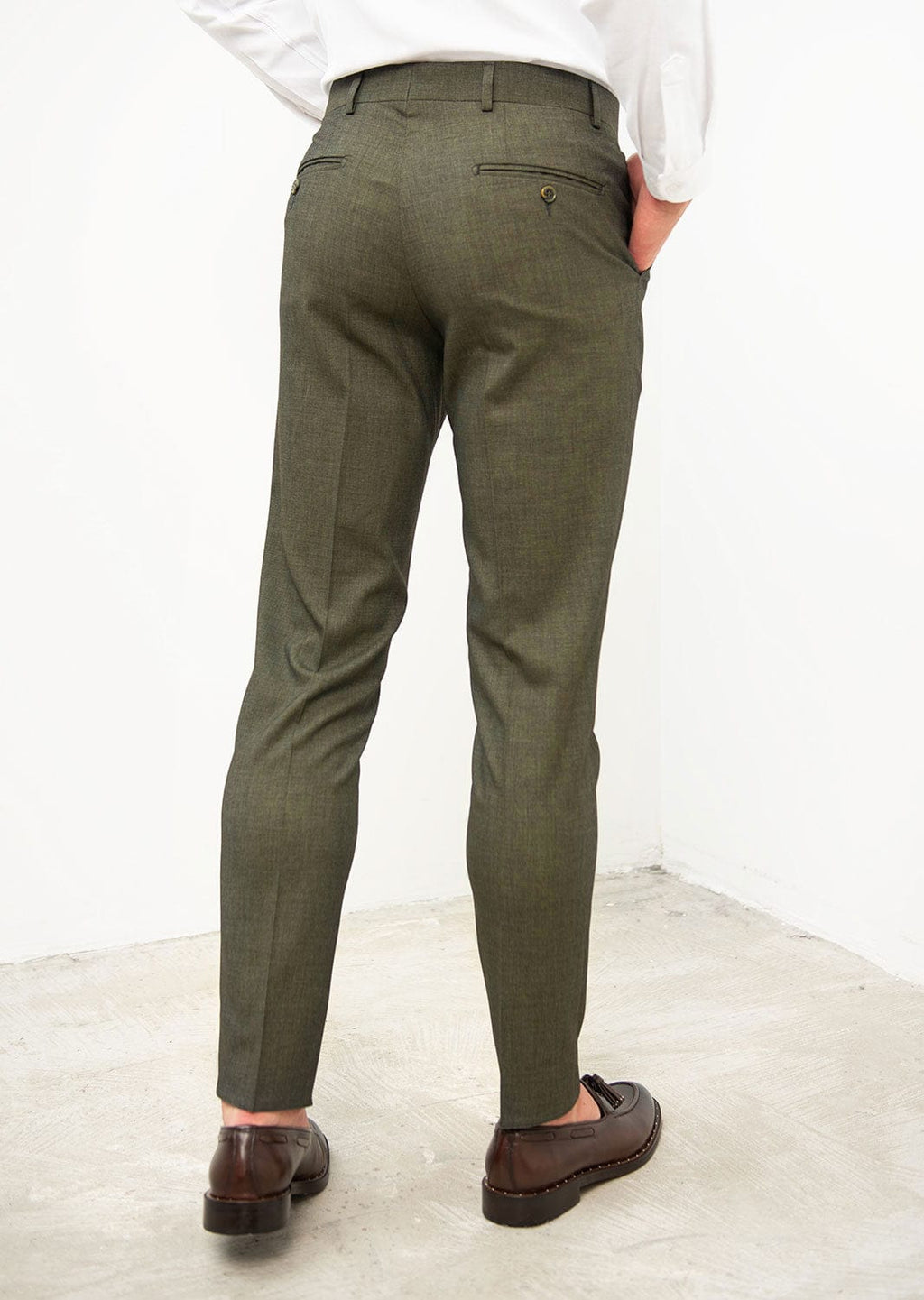 Tiavllya Formal 2 Pieces Mens Suit Flat Peak Lapel Double Breasted Tuxedos For Wedding (Blazer+Pants)