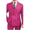Tiavllya Formal 2 Pieces Mens Suit Flat Peak Lapel Tuxedos For Wedding (Blazer+Pants)