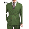 Tiavllya Formal 2 Pieces Mens Suit Flat Peak Lapel Tuxedos For Wedding (Blazer+Pants)