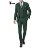 Tiavllya Formal 3 Pieces Mens Suit Flat Notch Lapel Tuxedos For Wedding (Blazer+vest+Pants)