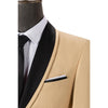 Tiavllya Formal 3 Pieces Mens Suit Flat Shawl Lapel Tuxedos (Blazer+vest+Pants)
