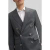 Tiavllya Formal Men's 2 Pieces Mens Suit Notch Lapel Striped Tuxedos (Blazer+Pants)