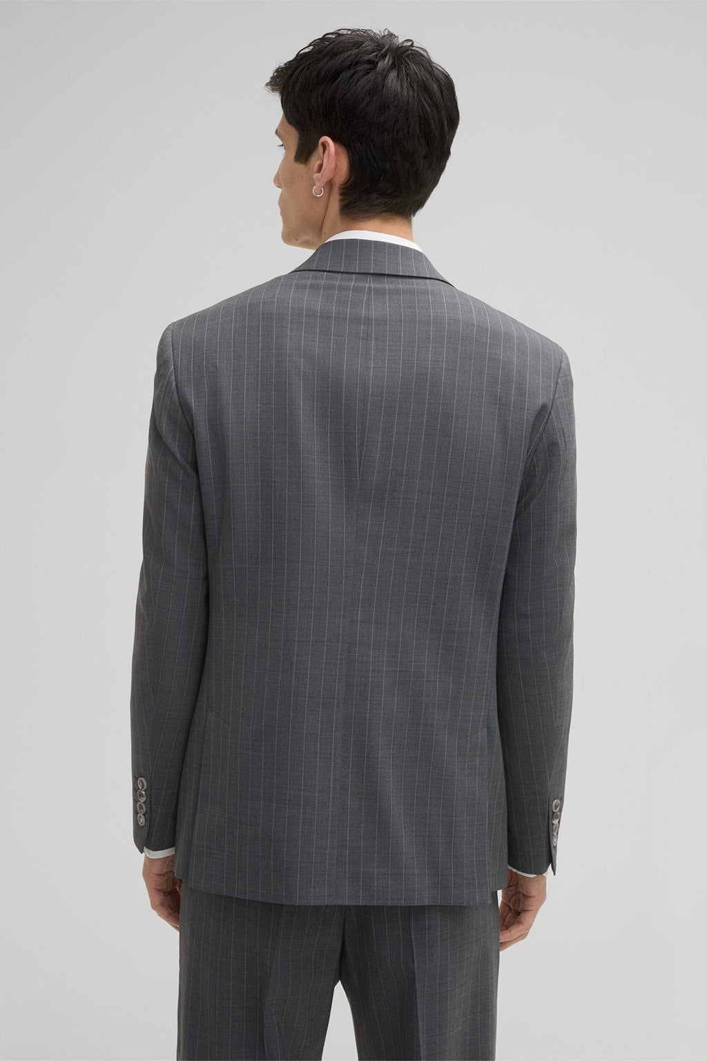 Tiavllya Formal Men's 2 Pieces Mens Suit Notch Lapel Striped Tuxedos (Blazer+Pants)