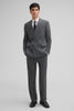 Tiavllya Formal Men's 2 Pieces Mens Suit Notch Lapel Striped Tuxedos (Blazer+Pants)