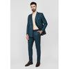 Tiavllya Formal Men's 2 Pieces Mens Suit Notch Lapel Striped Tuxedos (Blazer+Pants)