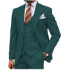 Tiavllya Formal Men's 3 Piece Regular Fit Peak Lapel Flat Men's Suit (Blazer+Vest+Pants)