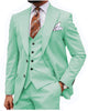 Tiavllya Formal Men's 3 Piece Regular Fit Peak Lapel Flat Men's Suit (Blazer+Vest+Pants)