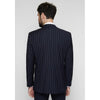 Tiavllya Formal Men's 3 Pieces Mens Suit Notch Lapel Striped Tuxedos (Blazer+Vest+Pants)