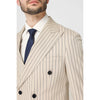 Tiavllya Formal Men's 3 Pieces Mens Suit Notch Lapel Striped Tuxedos (Blazer+Vest+Pants)
