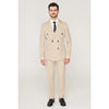 Tiavllya Formal Men's 3 Pieces Mens Suit Notch Lapel Striped Tuxedos (Blazer+Vest+Pants)