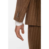 Tiavllya Formal Men's 3 Pieces Mens Suit Peak Lapel Striped Tuxedos (Blazer+Vest+Pants)