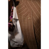 Tiavllya Formal Men's 3 Pieces Mens Suit Peak Lapel Striped Tuxedos (Blazer+Vest+Pants)