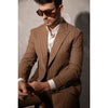 Tiavllya Formal Men's 3 Pieces Mens Suit Peak Lapel Striped Tuxedos (Blazer+Vest+Pants)