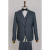 Tiavllya Formal Men's 3 Pieces Mens Suit Peak Lapel Striped Tuxedos (Blazer+Vest+Pants)