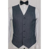 Tiavllya Formal Men's 3 Pieces Mens Suit Peak Lapel Striped Tuxedos (Blazer+Vest+Pants)