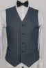 Tiavllya Formal Men's 3 Pieces Mens Suit Peak Lapel Striped Tuxedos (Blazer+Vest+Pants)