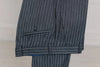Tiavllya Formal Men's 3 Pieces Mens Suit Peak Lapel Striped Tuxedos (Blazer+Vest+Pants)