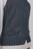 Tiavllya Formal Men's 3 Pieces Mens Suit Peak Lapel Striped Tuxedos (Blazer+Vest+Pants)