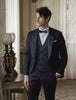 Tiavllya Formal Men's Suits Slim Fit 3 Pieces Peak Lapel Tuxedos (Blazer+Vest+ Pant)