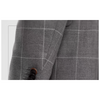 Tiavllya Formal Mens Suit 2 Pieces Plaid Peak Lapel Tuxedos (Blazer+Pants)
