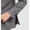 Tiavllya Formal Mens Suit 3 Pieces Plaid Peak Lapel Tuxedos (Blazer+Vest+Pants)