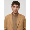 Tiavllya Men's 2 Pieces Mens Blazer Notch Lapel Linen For Wedding