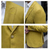 Tiavllya Men's 2 Pieces Mens Blazer Peak Lapel Linen For Wedding