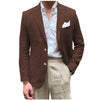 Tiavllya Men's 2 Pieces Mens Blazer Peak Lapel Linen For Wedding