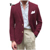 Tiavllya Men's 2 Pieces Mens Blazer Peak Lapel Linen For Wedding