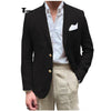 Tiavllya Men's 2 Pieces Mens Blazer Peak Lapel Linen For Wedding