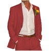 Tiavllya Men's 2 Pieces Mens Suit Notch Lapel Linen For Wedding (Blazer+Pants)