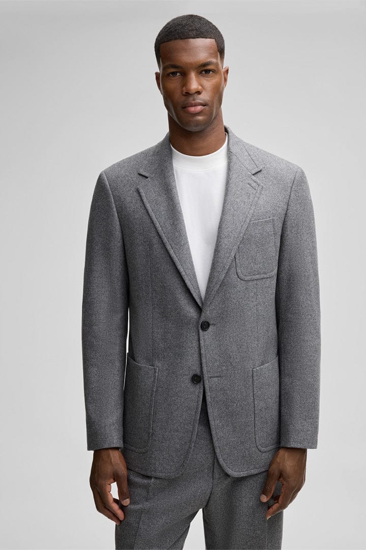 Tiavllya Men's Casual 2 Pieces Mens Suit Tweed Notch Lapel Tuxedos (Blazer+Pants)