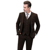 Tiavllya Men's Casual 3 Pieces Mens Suit Classic Tweed Notch Lapel Tuxedos (Blazer+vest+Pants)