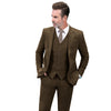Tiavllya Men's Casual 3 Pieces Mens Suit Classic Tweed Notch Lapel Tuxedos (Blazer+vest+Pants)