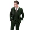 Tiavllya Men's Casual 3 Pieces Mens Suit Classic Tweed Notch Lapel Tuxedos (Blazer+vest+Pants)