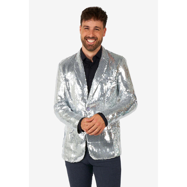 Tiavllya Men's Fashion Gradient Sequined Tuxedo Suit Notch lapel Men's Suit (Blazer + Pants)