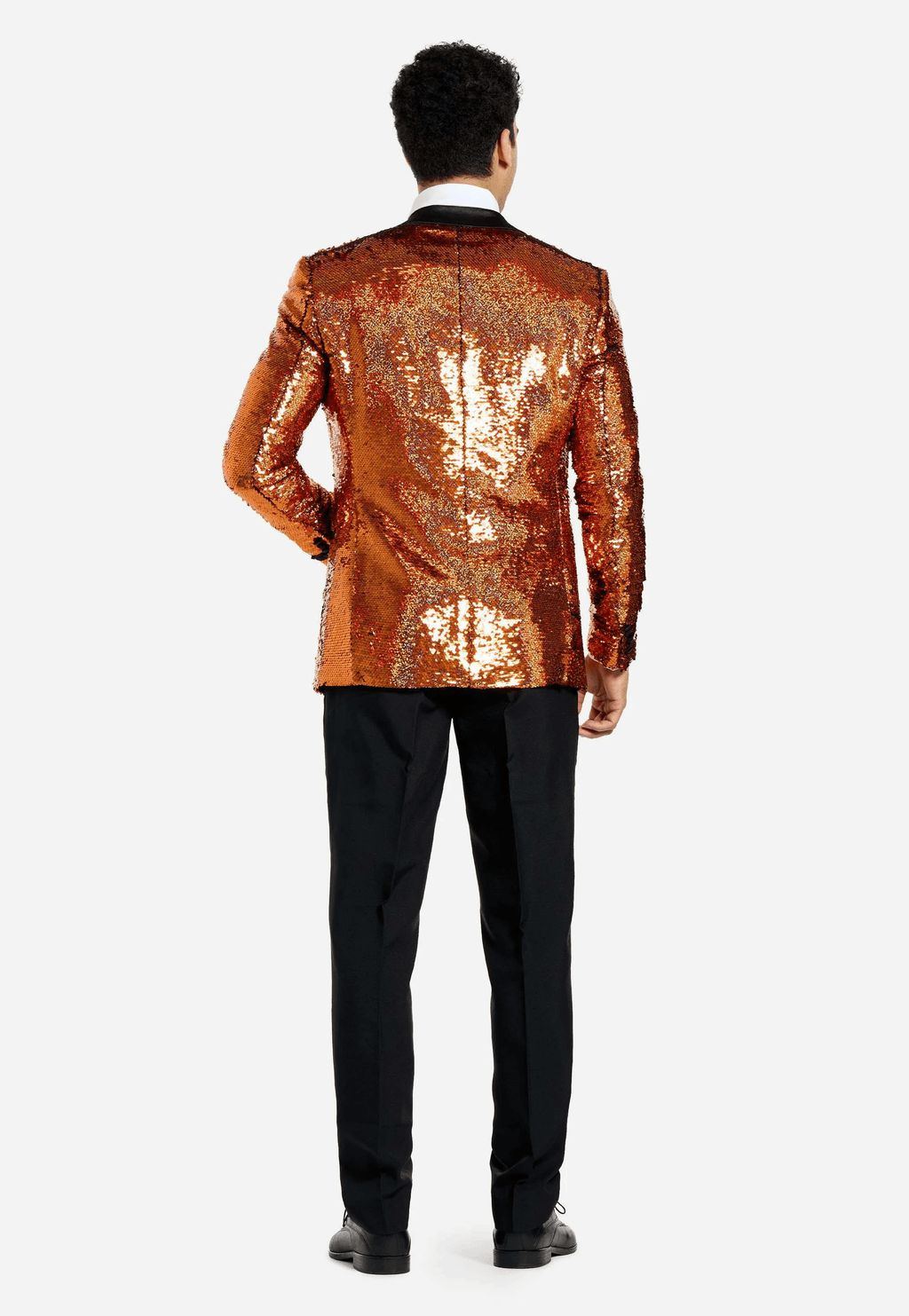 Tiavllya Men's Fashion Gradient Sequined Tuxedo Suit Peak lapel Men's Suit (Blazer + Pants)