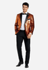 Tiavllya Men's Fashion Gradient Sequined Tuxedo Suit Peak lapel Men's Suit (Blazer + Pants)