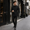 Tiavllya Tiavllya 2 Piece Men's Suit with Metal Clasp Slim Fit Tuxedo Suit (Blazer+Pants)