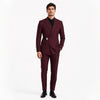 Tiavllya Tiavllya 2 Piece Men's Suit with Metal Clasp Slim Fit Tuxedo Suit (Blazer+Pants)