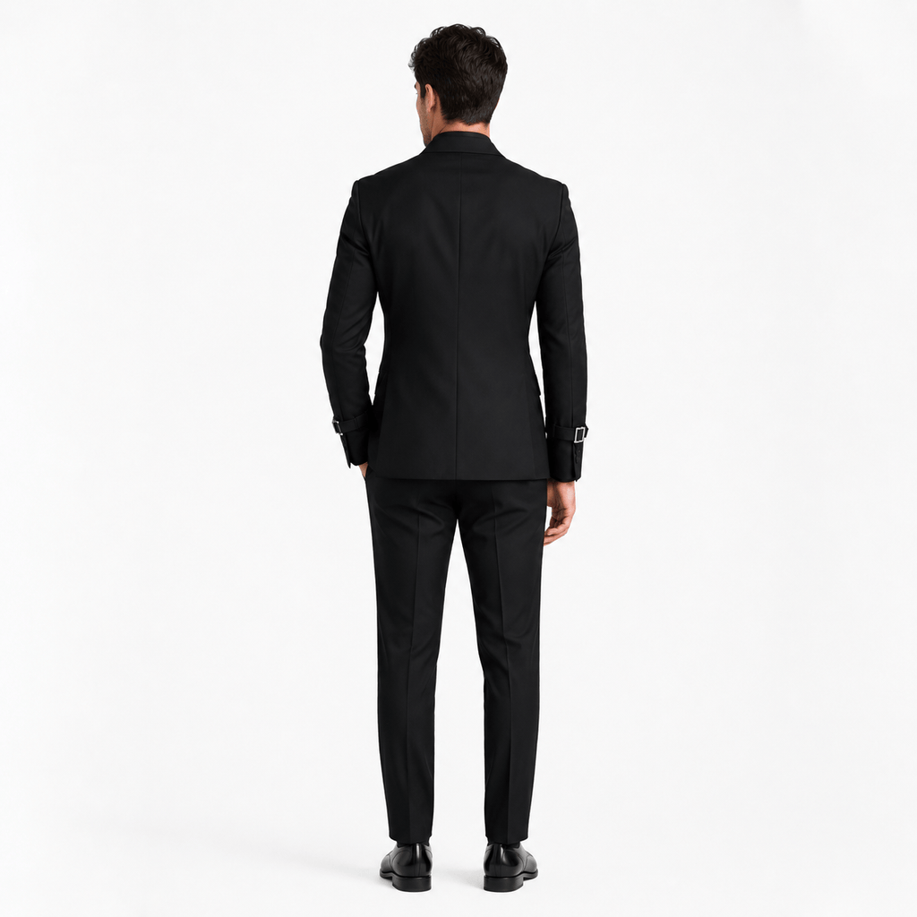 Tiavllya Tiavllya 2 Piece Stylish Suit with Metal Clasp Slim Fit Tuxedo For Men