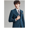 Tiavllya Tiavllya Business Men's 3 Pieces Mens Suit Notch Lapel Solid Tuxedos (Blazer+vest+Pants)