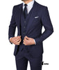 Tiavllya Tiavllya Business Men's 3 Pieces Mens Suit Peak Lapel Flat Tuxedos (Blazer+vest+Pants)