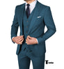 Tiavllya Tiavllya Business Men's 3 Pieces Mens Suit Peak Lapel Flat Tuxedos (Blazer+vest+Pants)