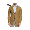 Tiavllya Tiavllya Bussines Men's 2 Pieces Mens Blazer Notch Lapel Linen For Wedding