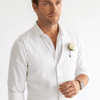 Tiavllya Tiavllya Casual 2 Pieces Men's Suit Flat Linen V Neck Sulit For Wedding (Vest+Shorts)