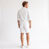 Tiavllya Tiavllya Casual 2 Pieces Men's Suit Flat Linen V Neck Sulit For Wedding (Vest+Shorts)