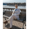 Tiavllya Tiavllya Casual 3 Pieces Mens Suit Flat Linen Notch Lapel Suit(Blazer+Vest+ Pant)